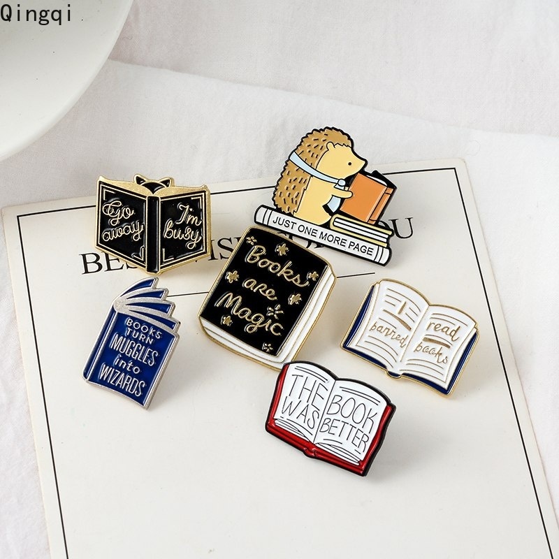 Bukunya Enamel Ajaib Pin Reader Bros Lencana Kerah Pin Hadiah Untuk Pecinta Buku Membaca Siswa