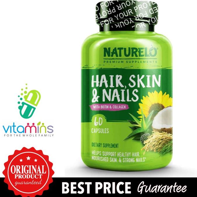 Jual NATURELO Hair, Skin & Nails Vitamins with Biotin & Collagen