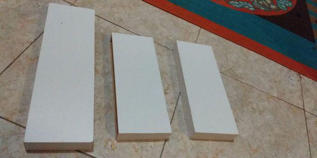 Set Rak Ambalan Dinding Minimalis 3 Pcs Uk. 30,30,40 Cm