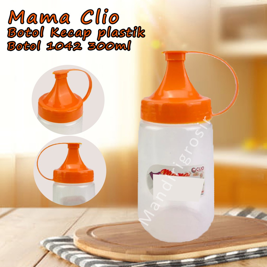 Botol Kecap plastik *Mama Clio * Orange 1042 * 300ml