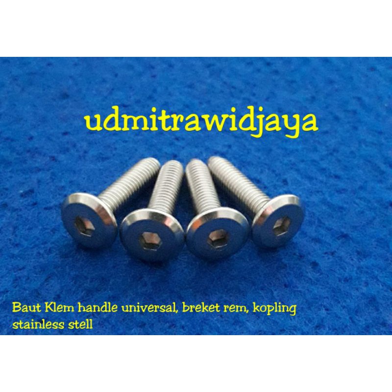 Baut KLEM RUMAH HANDEL UNIVERSAL - Braket Rem / Kopling / Master Rem Atas CB,GL,RX,TIGER,MP baut variasi  stainless stell anti karat SS baud jcbc stainless