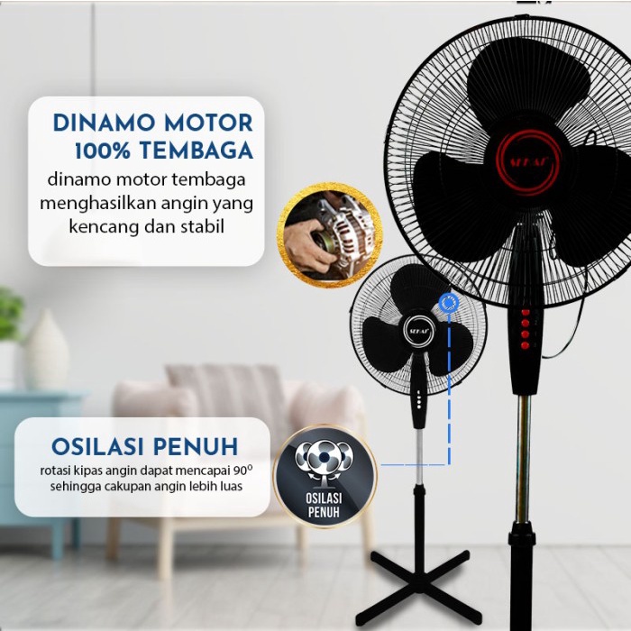 SEKAI Stand Fan 16 Inch SFN1620 Kipas Angin Tumpu SFN 1620