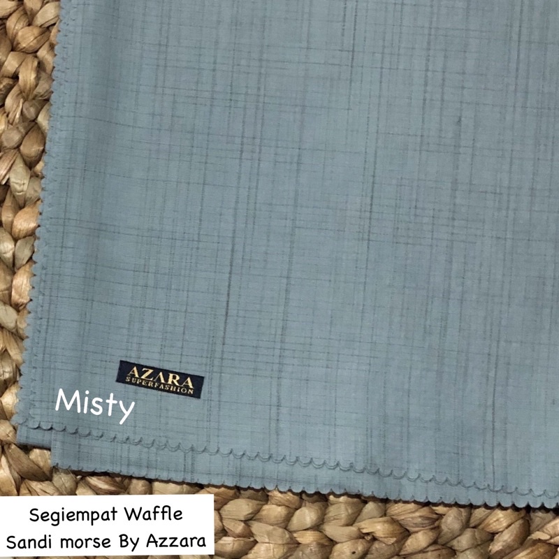 HIJAB SEGIEMPAT VOAL WAFFLE LASER CUT SANDI MORSE BY AZARA-Misty