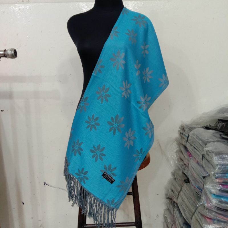 syal pashmina motif daun || syal || scarf || selendang || shawl || pashmina || fashion wanita