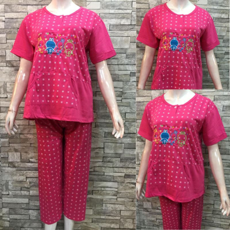 CP SIELIE WARNA | BAJU TIDUR DEWASA| PIYAMA | COD-6044 Pink