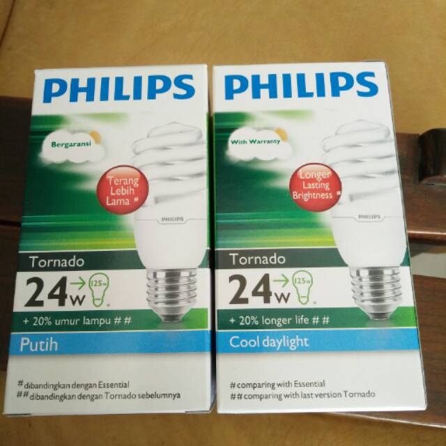 Lampu Philips Tornado / Spiral 24w ( 24 watt ) Putih