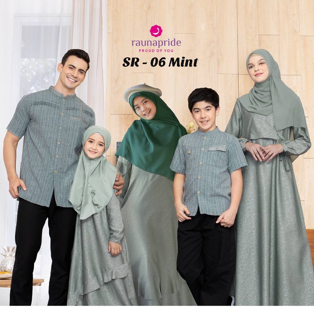 Rauna Sarimbit Keluarga Lebaran / SR - 06 Mint / Fashion Muslim