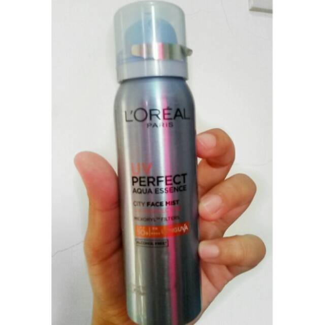 Sunblock Loreal UV Perfect Aqua Essence City SPF50++++ UV Mist Spray Face