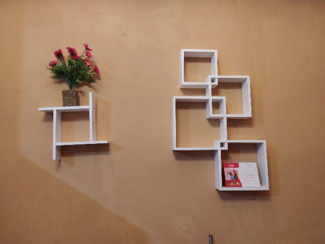 Rak Dinding Serbaguna Sudut Tempel Pojok Susun Dapur Serba Guna Kayu Shabby Gantung Vintage Murah !!