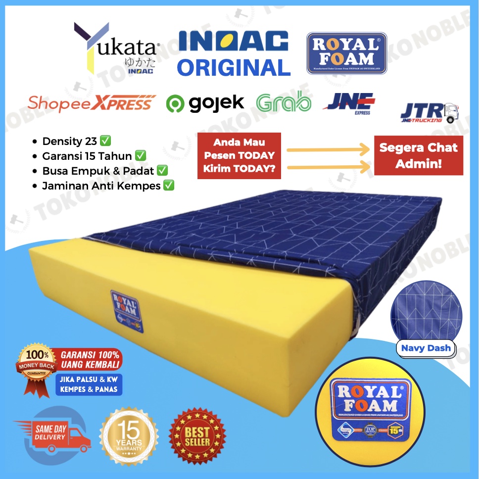 Kasur Busa Inoac Yukata EON Royal Foam D23 Garansi 15 Tahun Super Single Anti Kempes Tebal 15 20 cm