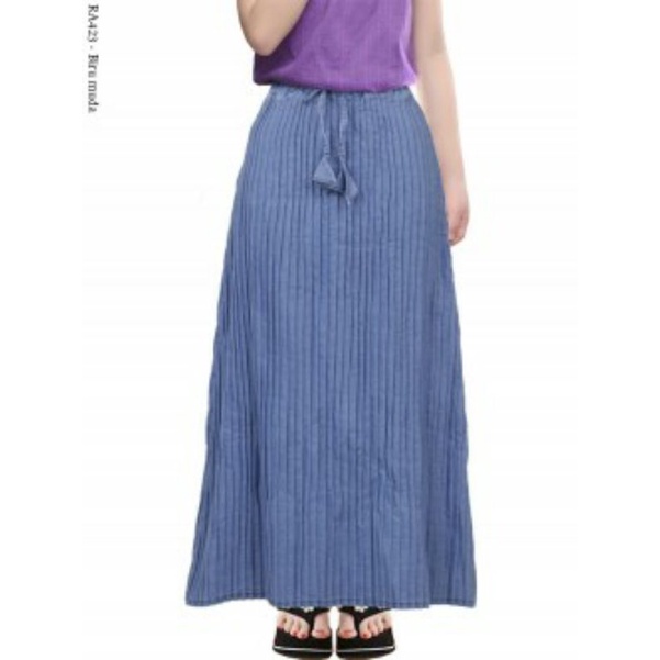 rok jeans wanita//rok pliskeet premium.