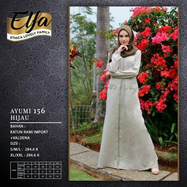 Gamis Ethica Dewasa Ayumi 156 Hijau / Gamis Ethica Original / GAMIS ETHICA / BAJU GAMIS ETHICA / GAM