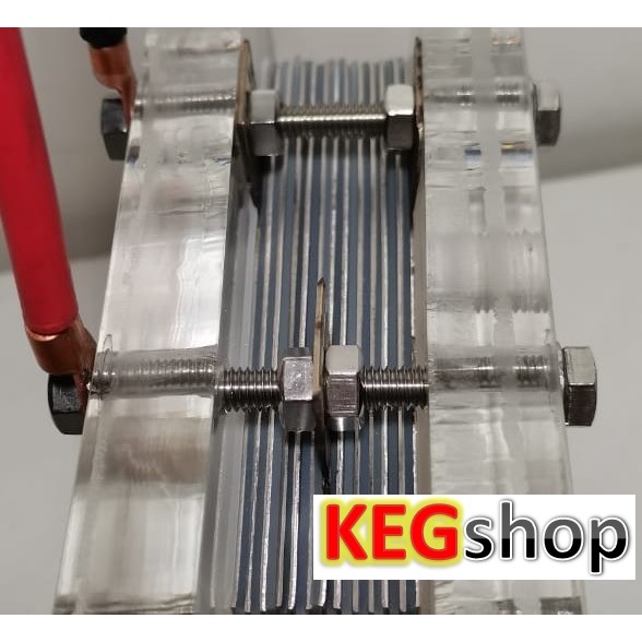 HHO OxyHydrogen 13 plat (Elektrolisa H2 dan O2) Stainless SUS304 akrilik 10mm