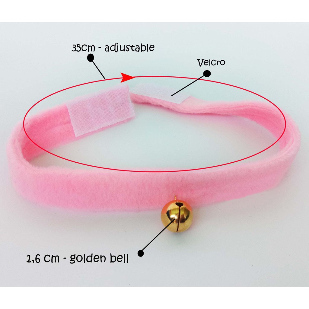 CSP019 – Kalung Choker Kucing Lonceng Bulu Aksesoris Cosplay Lucu Kawaii