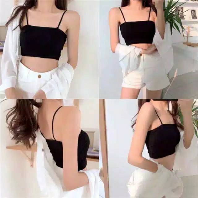 TANK TOP CROP TOP | TANKTOP PENDEK WANITA | TANKTOP SINGLET TALI