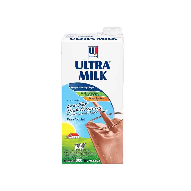 

Ultra Susu Cair Low Fat Hi-Calcium Coklat 1000Ml - Alhanan/04