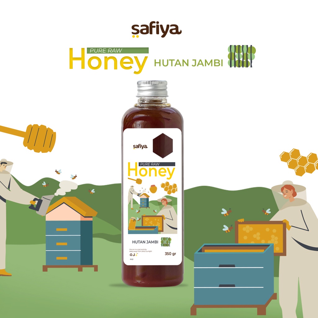 Madu Murni Raw Asli Safiya 350 gr | Pure Raw Honey