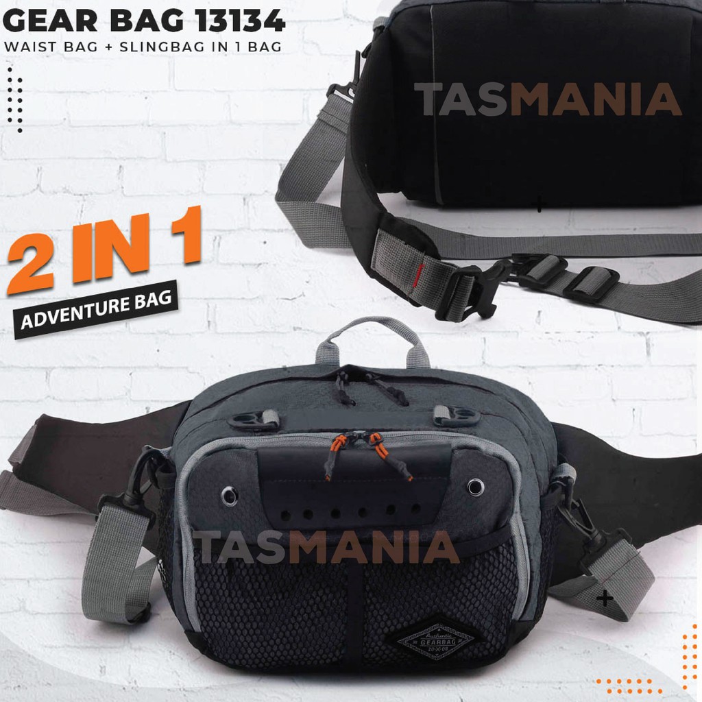 PTS -Tas Selempang Tas Selempang GEAR BAG 13134 NEWTON 2 in 1 -  Sports Bag - Slingbag Cowok - Waist bag