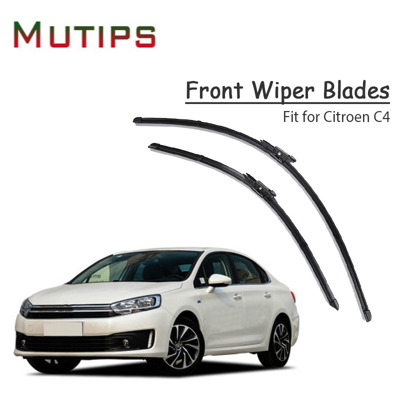 1 Set Karet Wiper Depan Mobil Untuk Citroen C4 MK1 MK2 2017 2016-2004 Hatchback Sedan