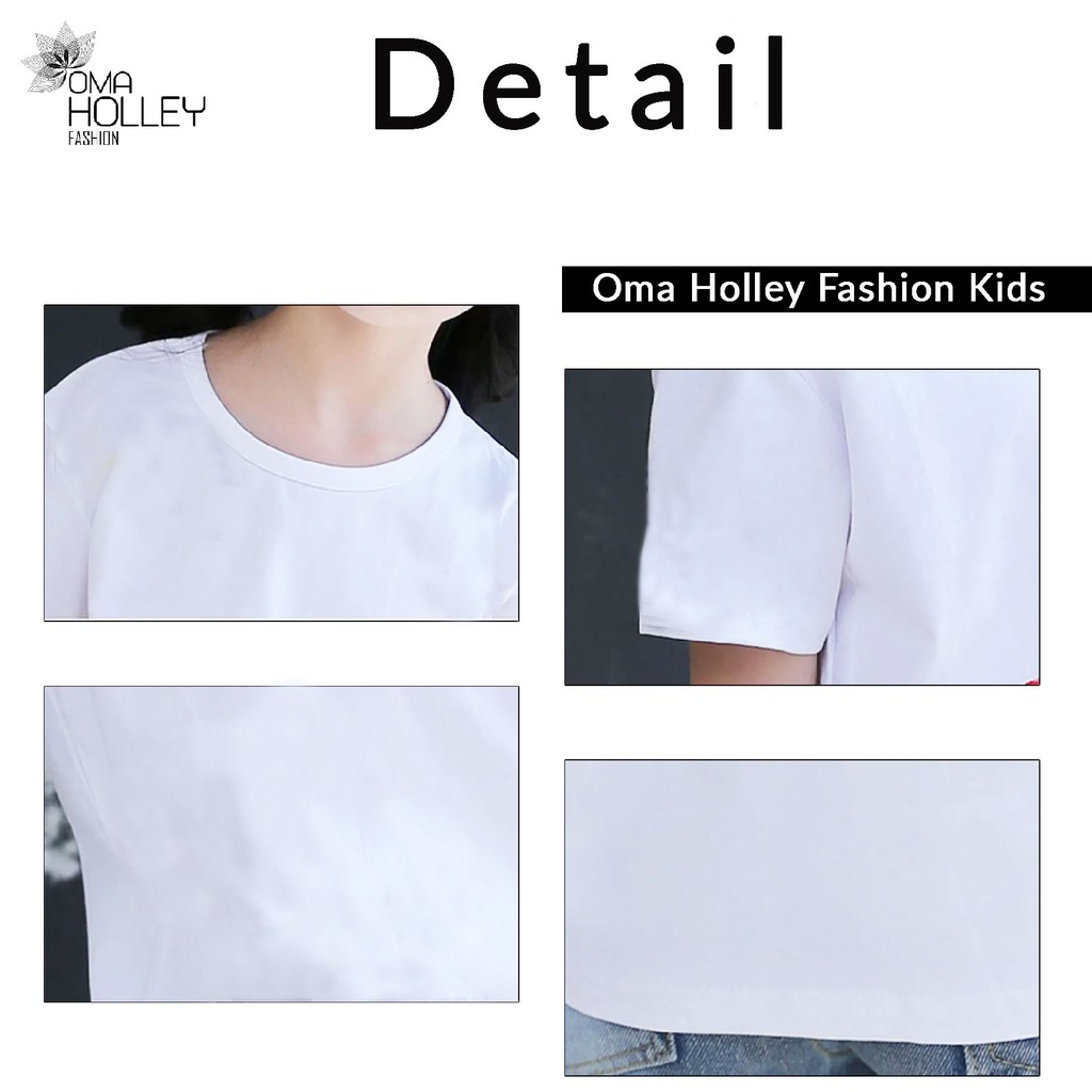 (COD) OH Fashion Kaos Polos Anak 2-8 Tahun Bahan Cotton #1029 / #1033