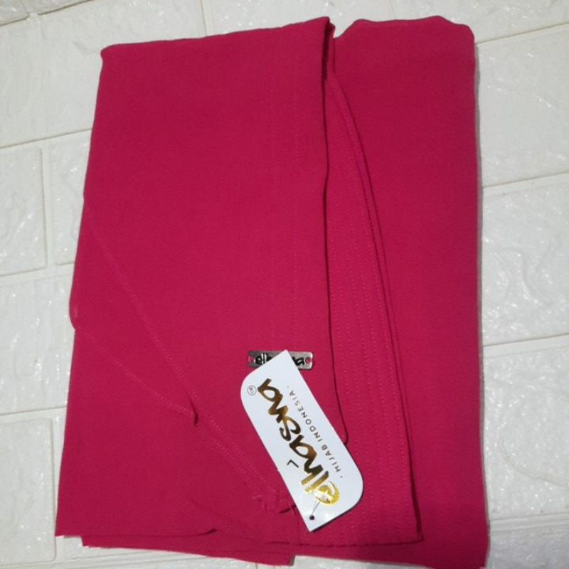 ELHASNA//KHIMAR L ORI ELHASNA/CERUTY BABYDOLL DUA LAYER/KHIMAR ELHASNA/KHIMAR LANCIP-Pink fanta