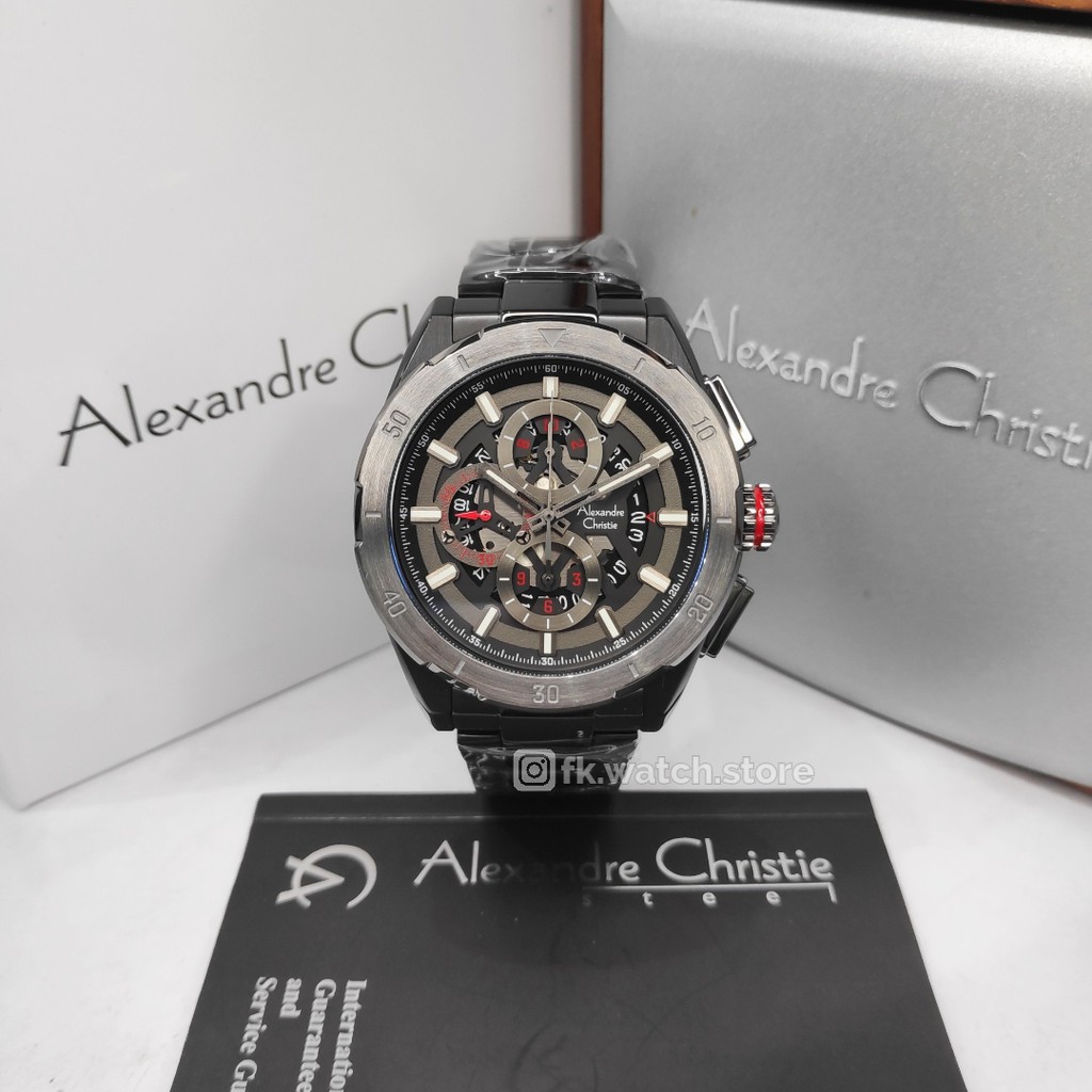 Alexandre Christie AC 6560 MC BEPBA / AC6560 Chronograph Jam Tangan Pria Original