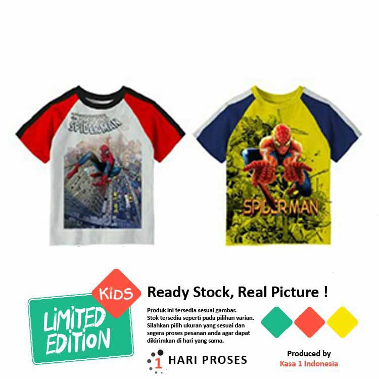  Kaos 3D Anak  Laki Laki Spiderman Ragalan Baseball Usia 6 