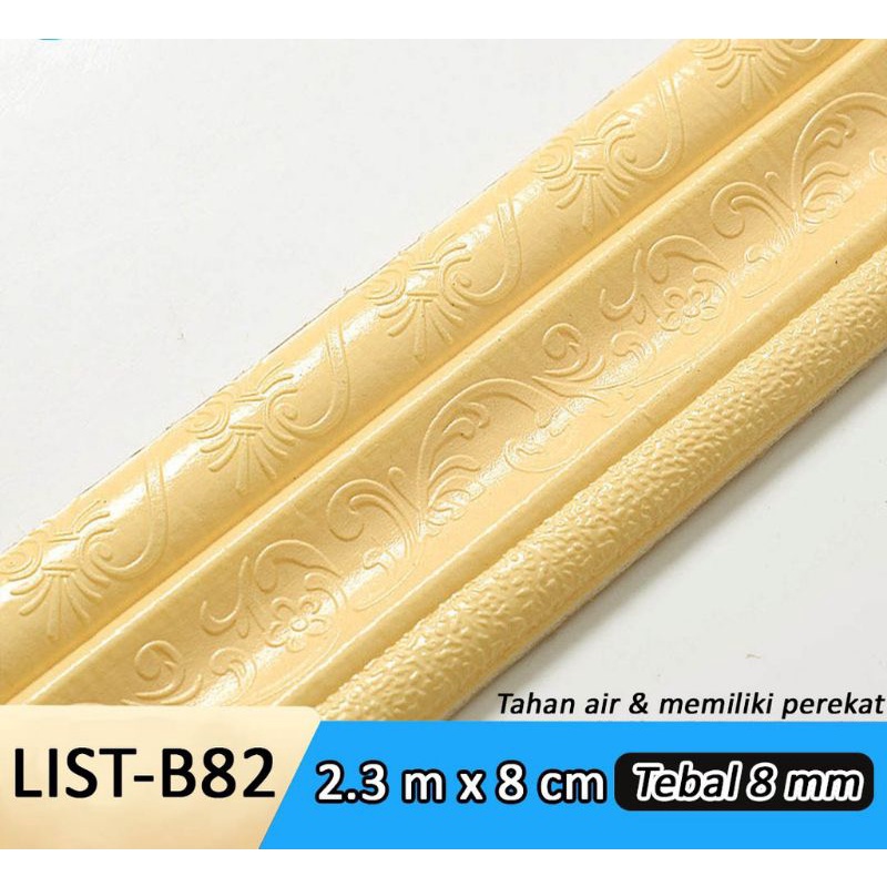 Wallpaper List Foam 3D Sticker-Batik Gold Lebar 8cm