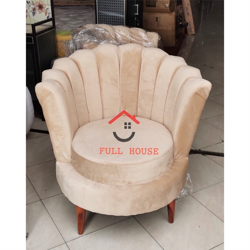 sofa 1 dudukan kursi tamu 1 seat kerang termurah