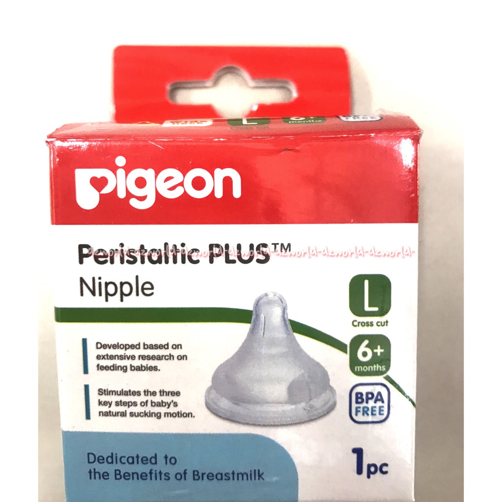 Pigeon Nipple Peristaltic Plus Dot Pigeon Peristaltik Pigen Wide neck isi 1pcs