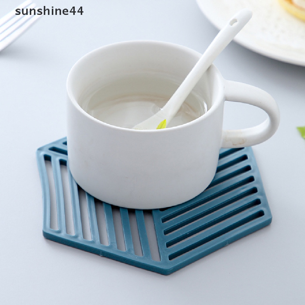 Sunshine 1PC Alas Piring / Mangkuk Bahan Silikon insulated Panas Untuk Dekorasi Rumah