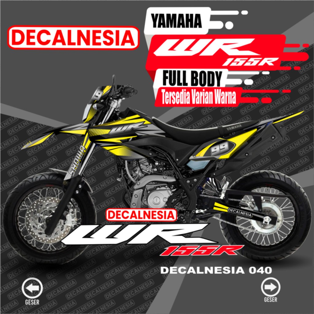 Decal WR155 Full Body Variasi Decal WR Supermoto Aksesoris Stiker Dekal Motor Yamaha WR 155 R
