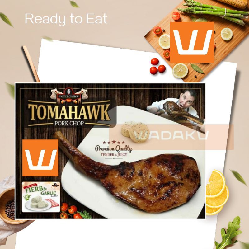 

Daging Babi siap saji Sven's choice Tomahawk Pork Chop 350g
