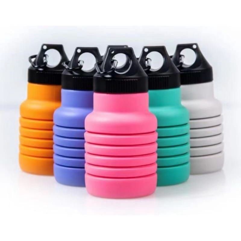 BOTOL MINUM SPORT SILICONE PORTABLE / BOTOL MINUM LIPAT 550ML