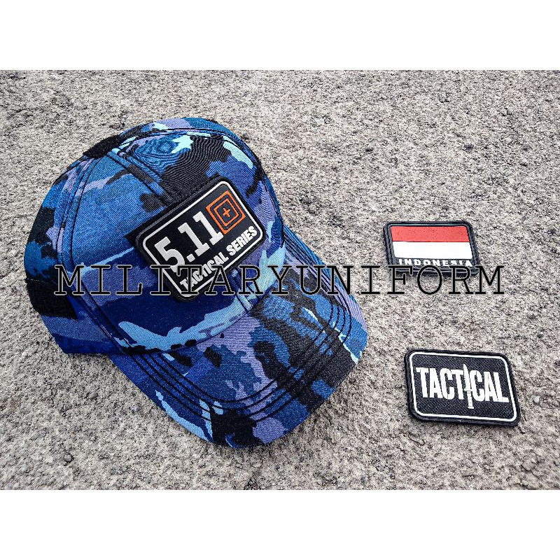 topi tactikal loreng AURI velcro