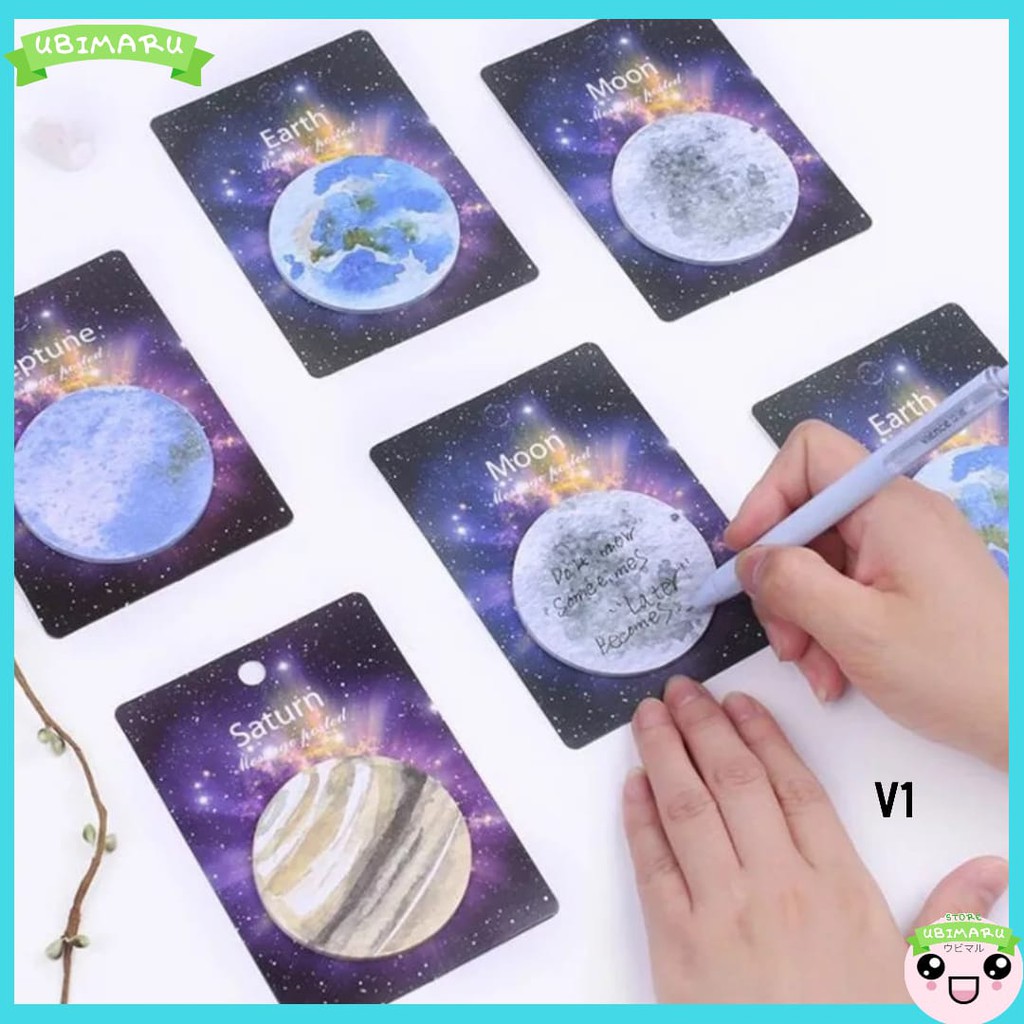 [UBIMARU]  PLANET GALAXY UNIVERSES  STICKY NOTE  MEMO PADS-4