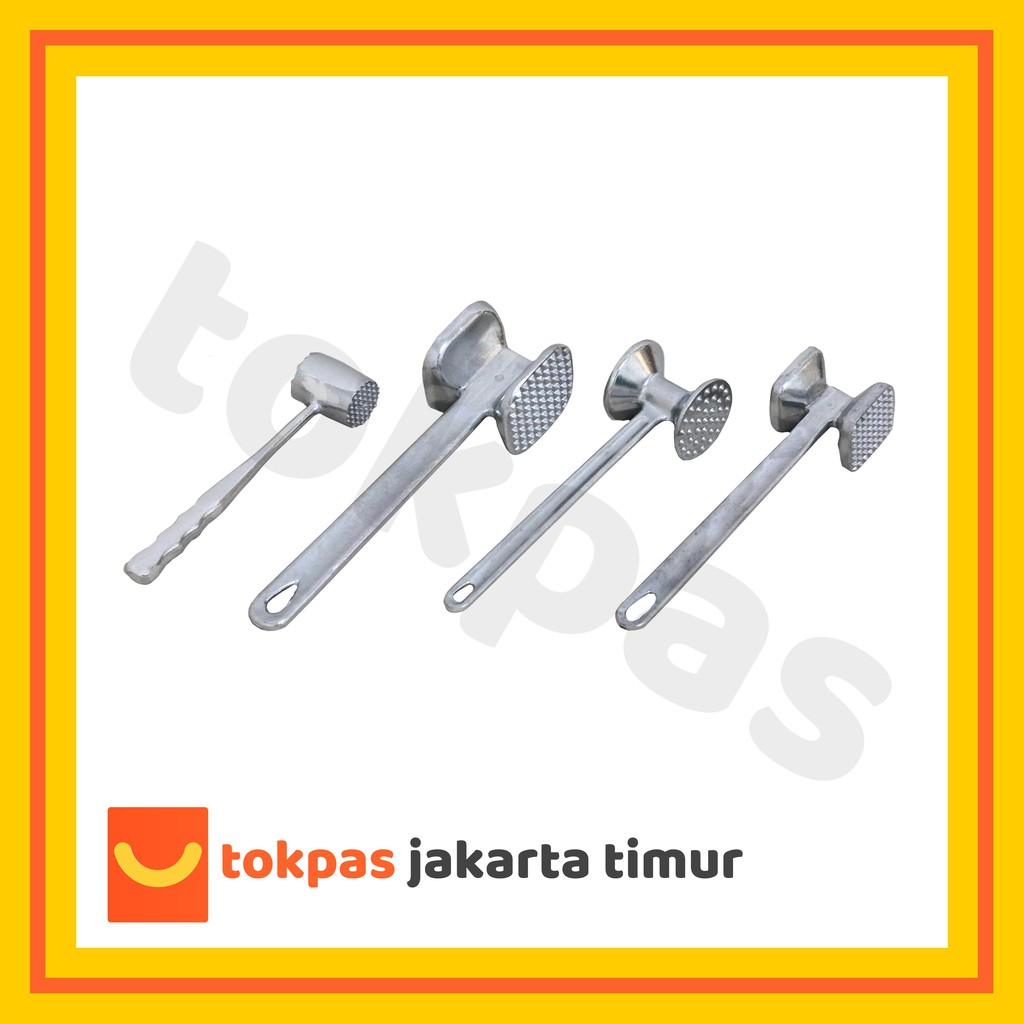 Pemukul Daging Besi Penumbuk Daging Model Palu Bentuk Segi dan Bulat