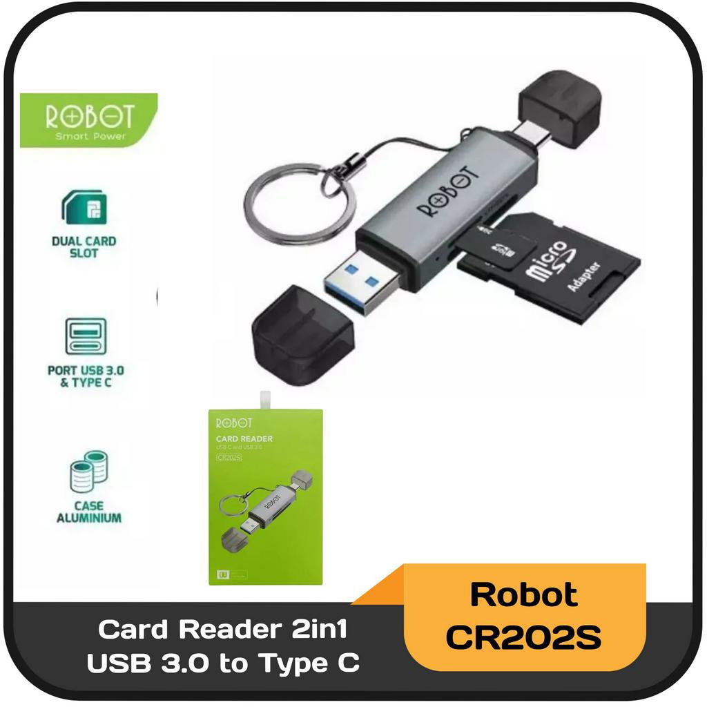 CARD READER Robot CR202 2IN1 USB / TYPE-C OTG MEMORY CARD Original 100%