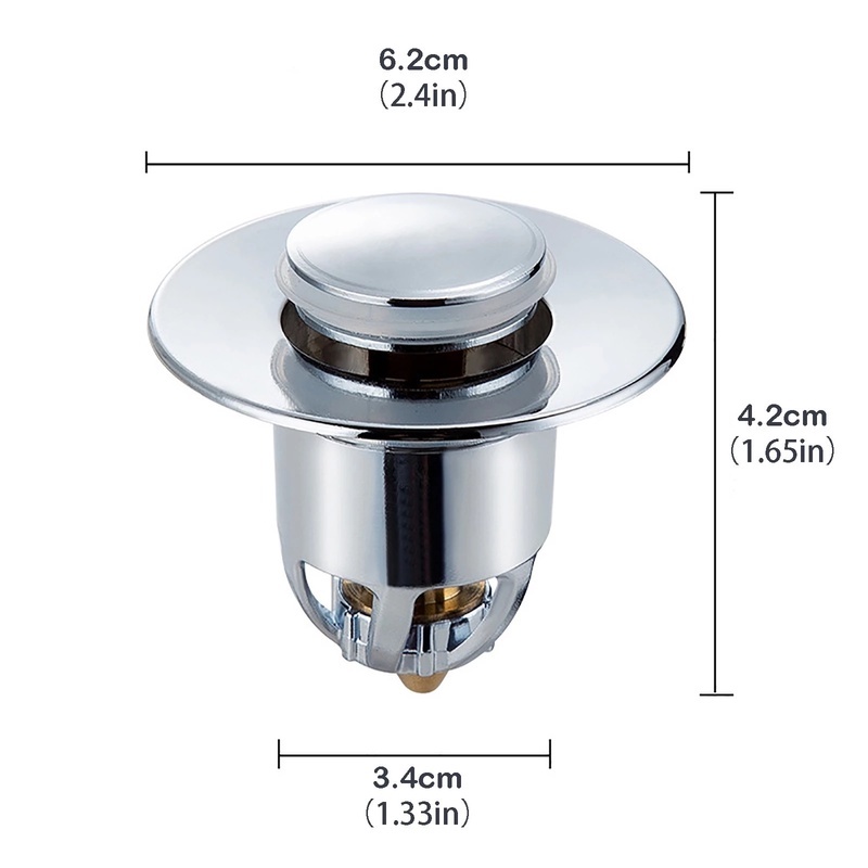 [Universal Wash Basin Bounce Drain] [Stainless Steel Plug-in Drain Bounce Core, Bounce Head] [Bathroom &amp; Kitchen Anti-clogging Sink Filter]