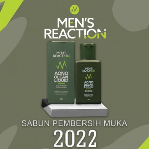 Mens Reaction Sabun Cair Pencerah Wajah Muka Pria Jerawat Flek Hitam MEN’SREACTION Acno Clean Licuit