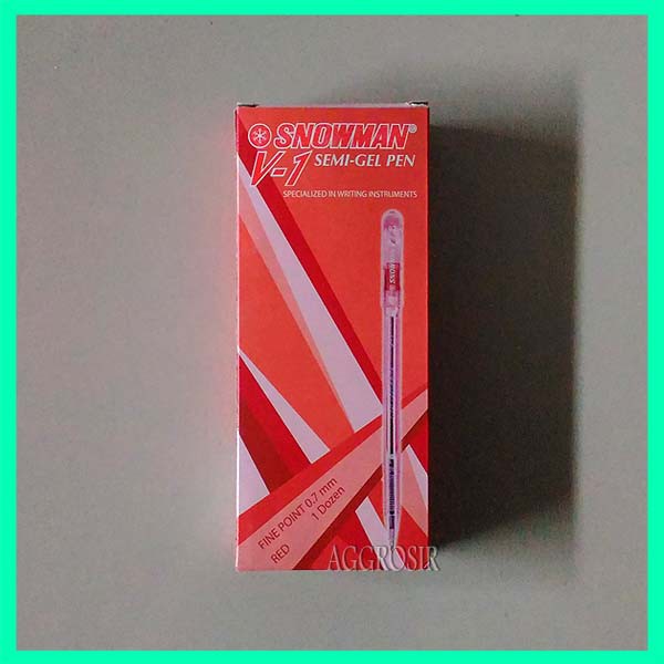 

AGS 12 PCS SNOWMAN V-1 PENA SEMI GEL PEN W0321A