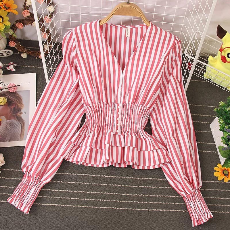 BEFAST - ZEC Blouse LILA / Blouse Precy / Blouse Modis / Blouse Lengan Panjang / Blouse Karet Di pinggang / Blouse Kekiniaan