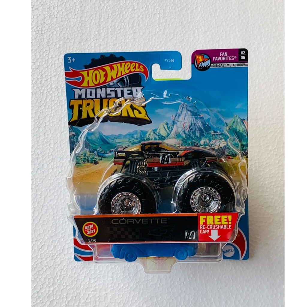 HOTWHEELS HOT WHEELS MONSTER TRUCKS TRUCK CORVETTE DIECAST MOBIL HOTWIL HOTWEELS LANGKA MURAH TRACK
