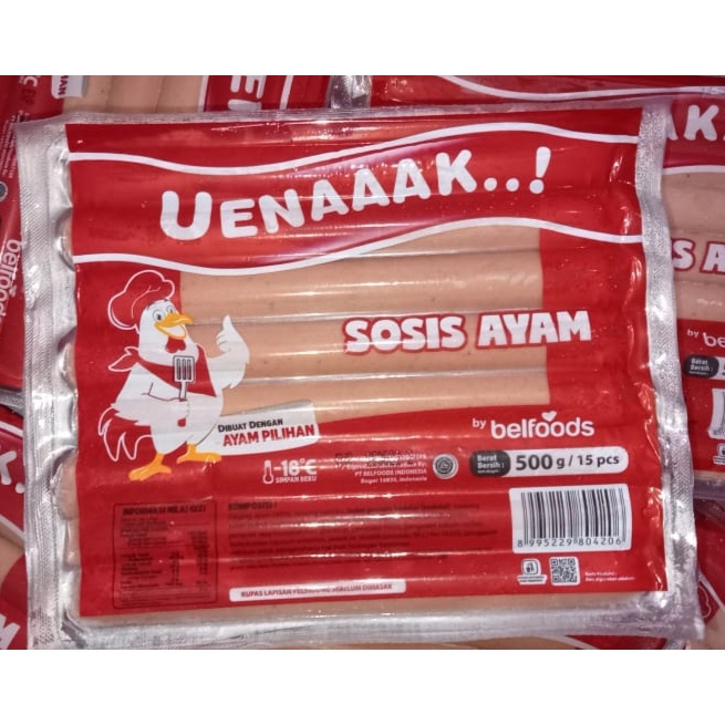 

Sosis Ayam Belfoods 500 gr isi 15 Pcs Frozen Food Murah | Makanan Beku | Olahan Daging Ayam Siap Goreng