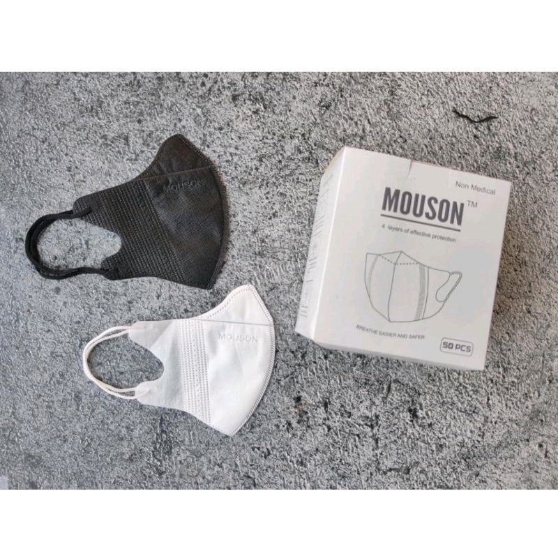 MASKER DUCKBILL MOUSON dan ALKINDO tebal 4ply aneka warna. 1box isi 50pcs.EMBOSS MOUSON dan ALKINDO original