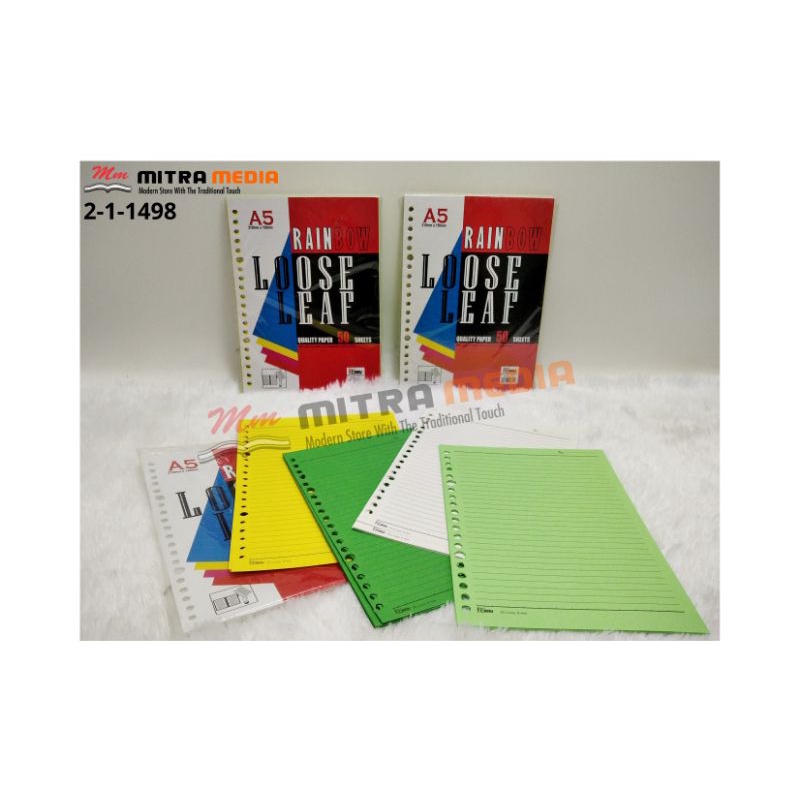 

LOOSE LEAF / ISI BINDER RAINBOW ISI 50-100 LEMBAR MURAH