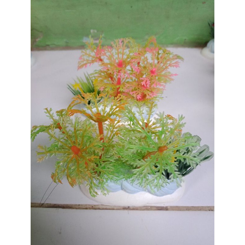 bunga hias aquarium mini
