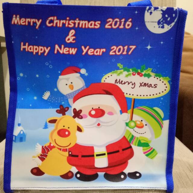 

Tas Natal murah/Souvenir tas tenteng mika natal