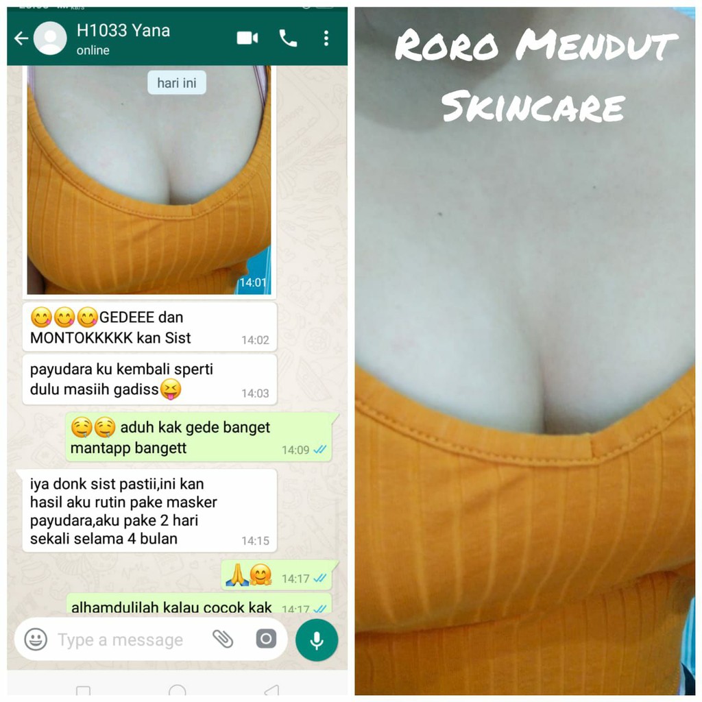 Roro Mendut Masker Payudara Pembesar dan Pengencang Kencang Kendur Montok Ampuh Permanen Cepat Bpom