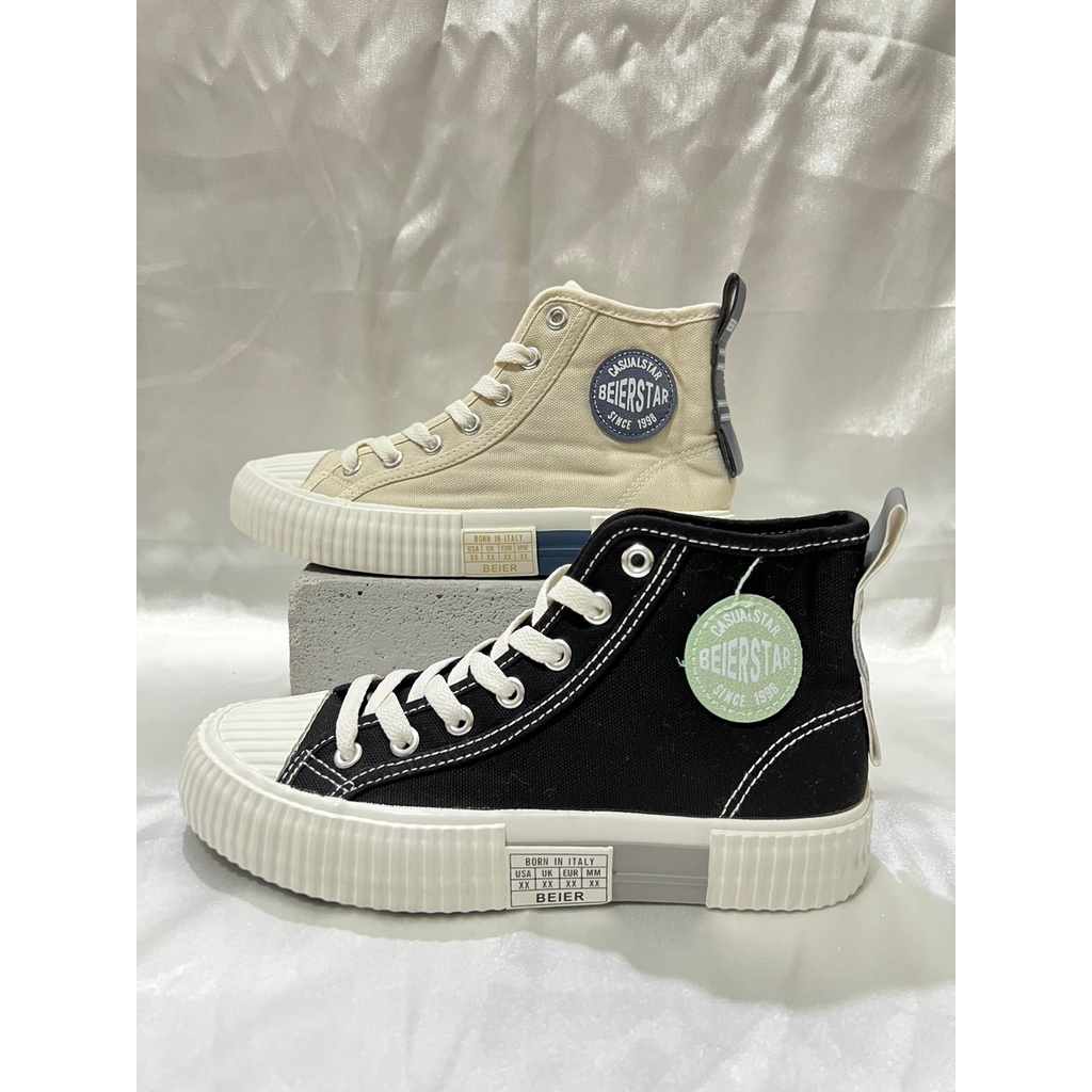 IMPORT Sepatu Wanita Sneaker Canvas Tinggi Wanita Casual Size 35-40 BEIER STAR NORMAL-2